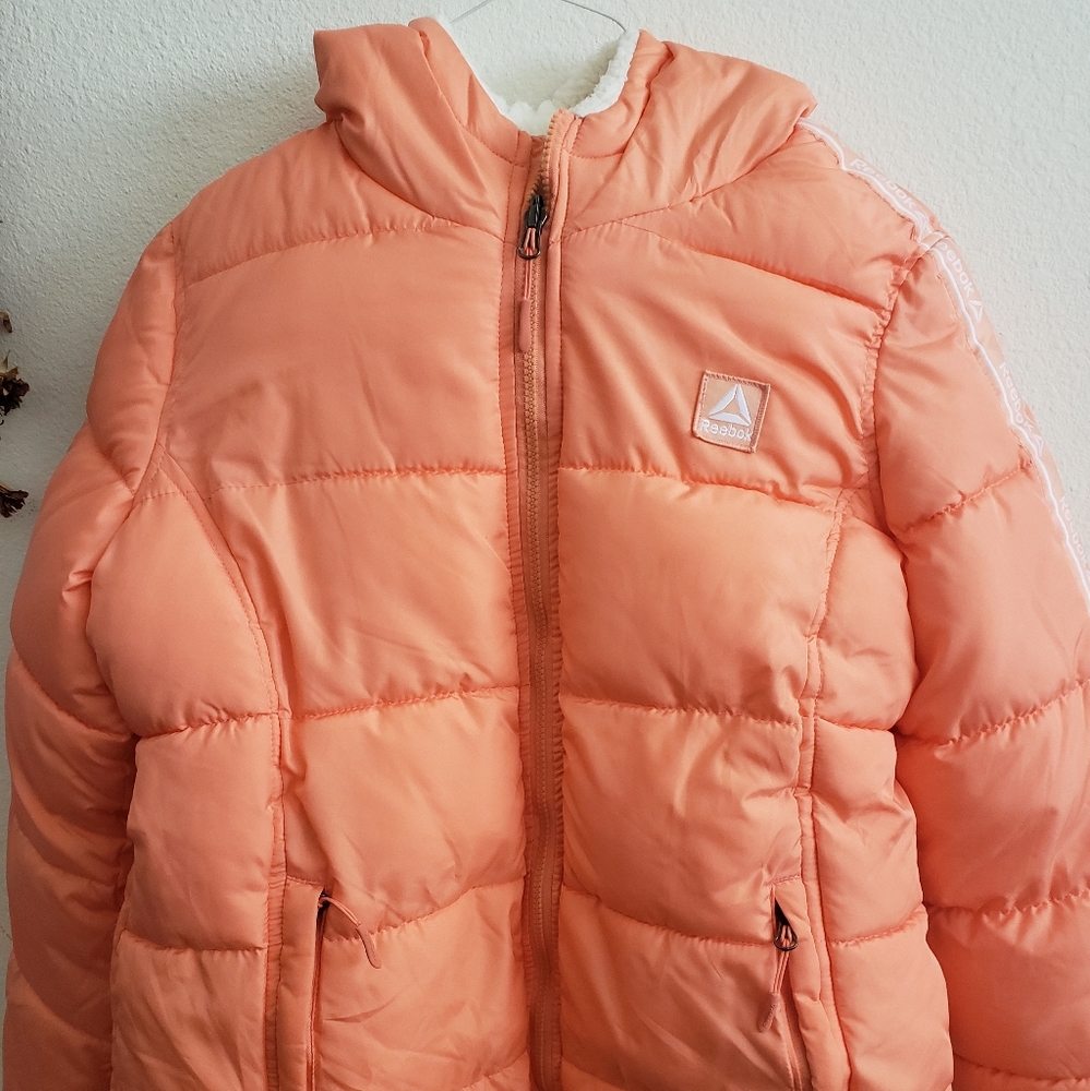 Reebok orange puffer jacket